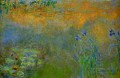 Seerosenteich mit Iris Claude Monet impressionistische Blumen